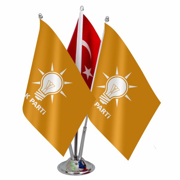 ��l� Adalet ve Kalk�nma Partisi Logolu Masa Bayra��