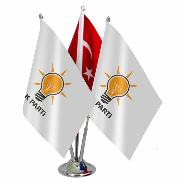��l� Ak Parti Logolu Masa Bayra��