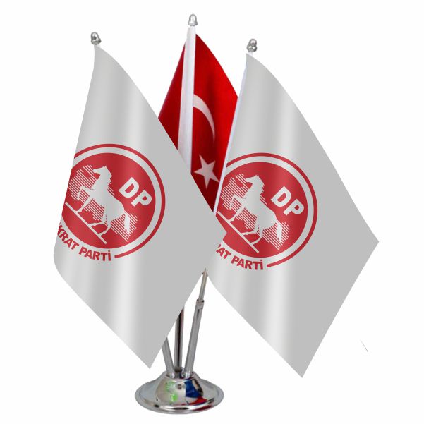 ��l� Demokrat Parti Logolu Masa Bayra��