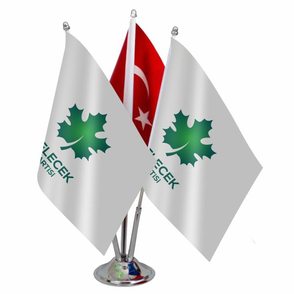 ��l� Gelecek Partisi Logolu Masa Bayra��